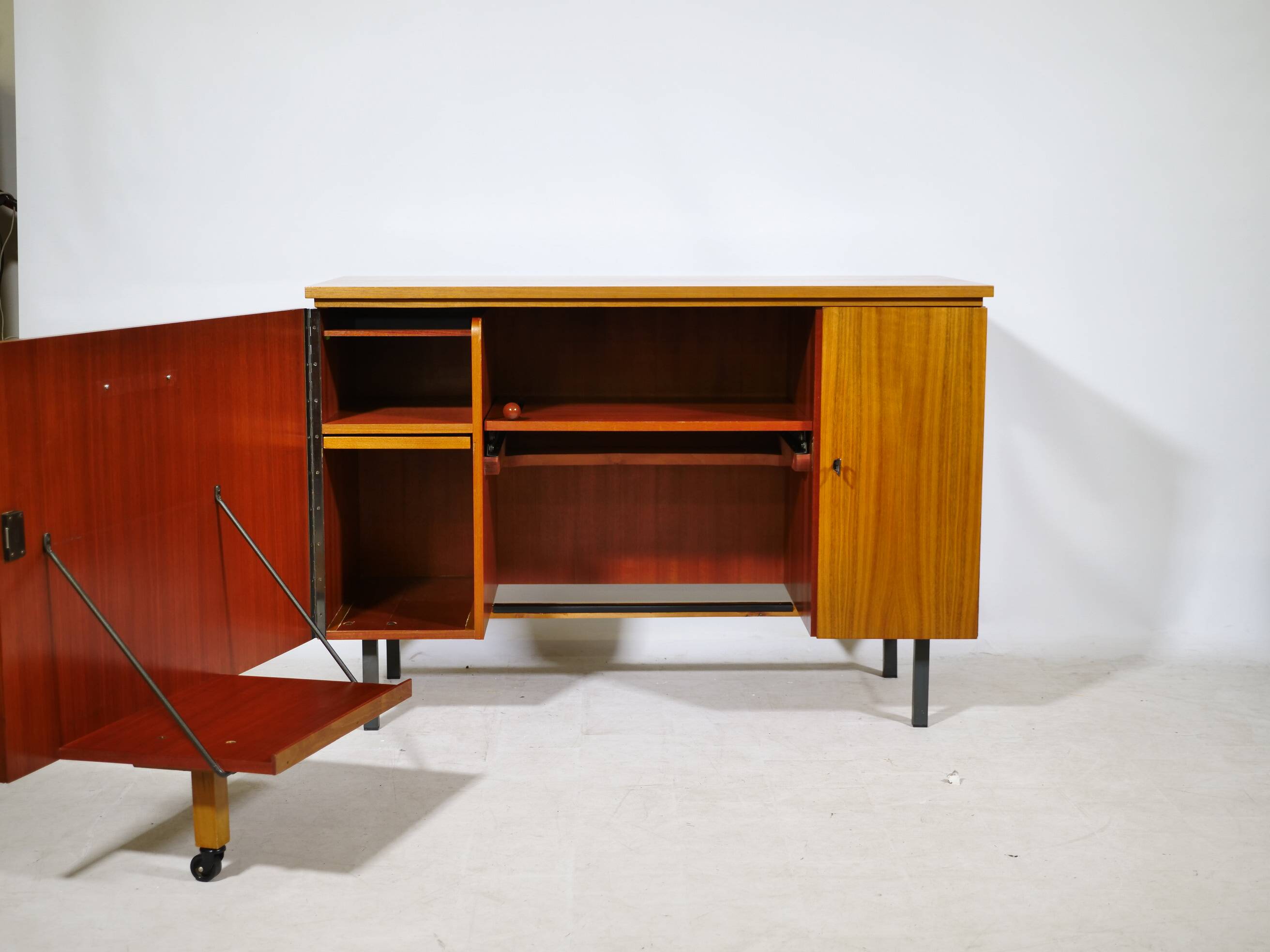 Mid-Century sideboard desk combination in teak, 1960s