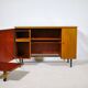 Commode-bureau mi-siècle en teck, années 1960