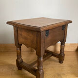 Chest bedside twentieth century solid oak pegged base spacer