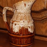 Flaming pitcher-scale ceramic barrel-shaped from the Faiencerie Revol