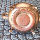 Silver-plated metal teapot with hallmarks