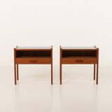 Italian mid century bedside tables, vintage nightstands, 1960s