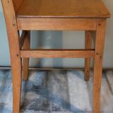 Lorraine Art Populaire chair at the end of the 19th century with a baluster back