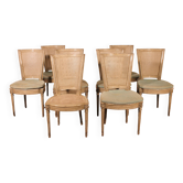 Set Of 12 Louis XVI Style Chairs In Polychrome Wood - 19th Century