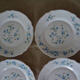 18 Blue Flower Plates VERONICA Arcopal Vintage Lot EB