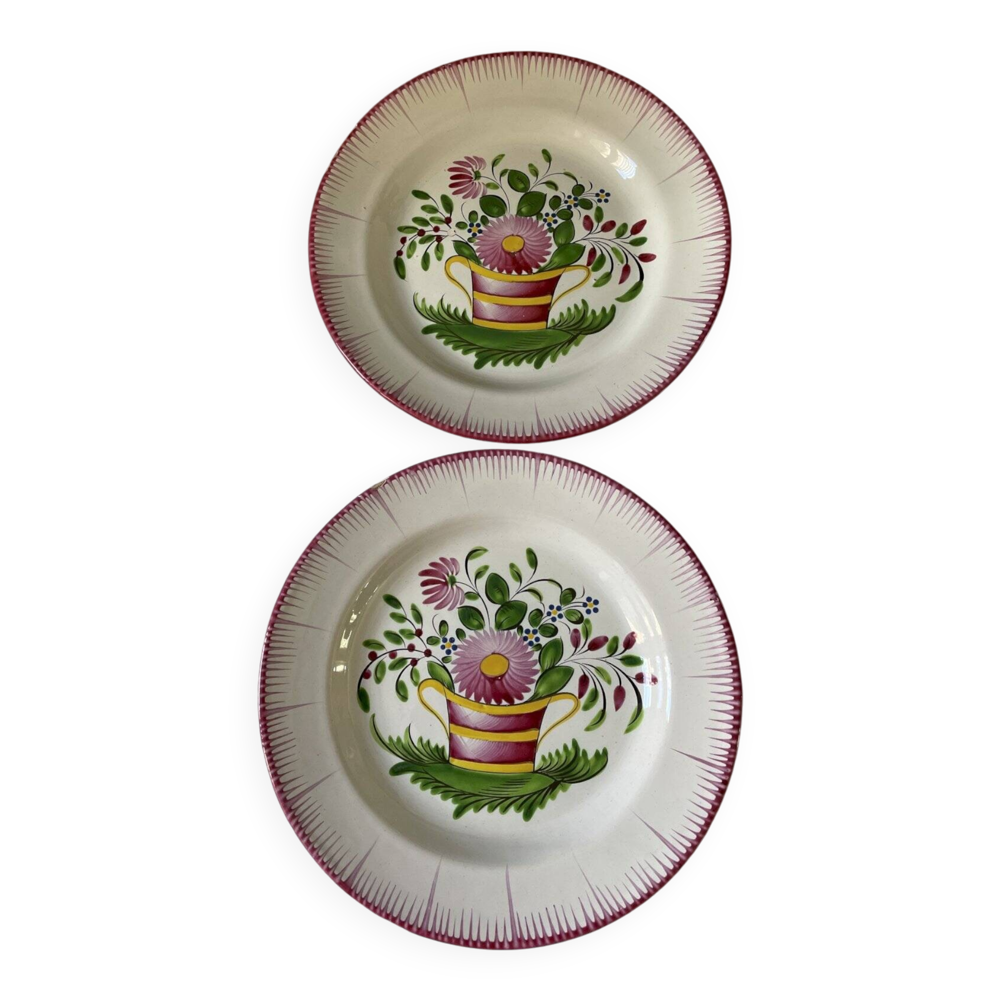 2 antique decorative plates Les Islettes