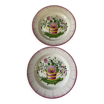 2 assiettes décoratives anciennes Les Islettes