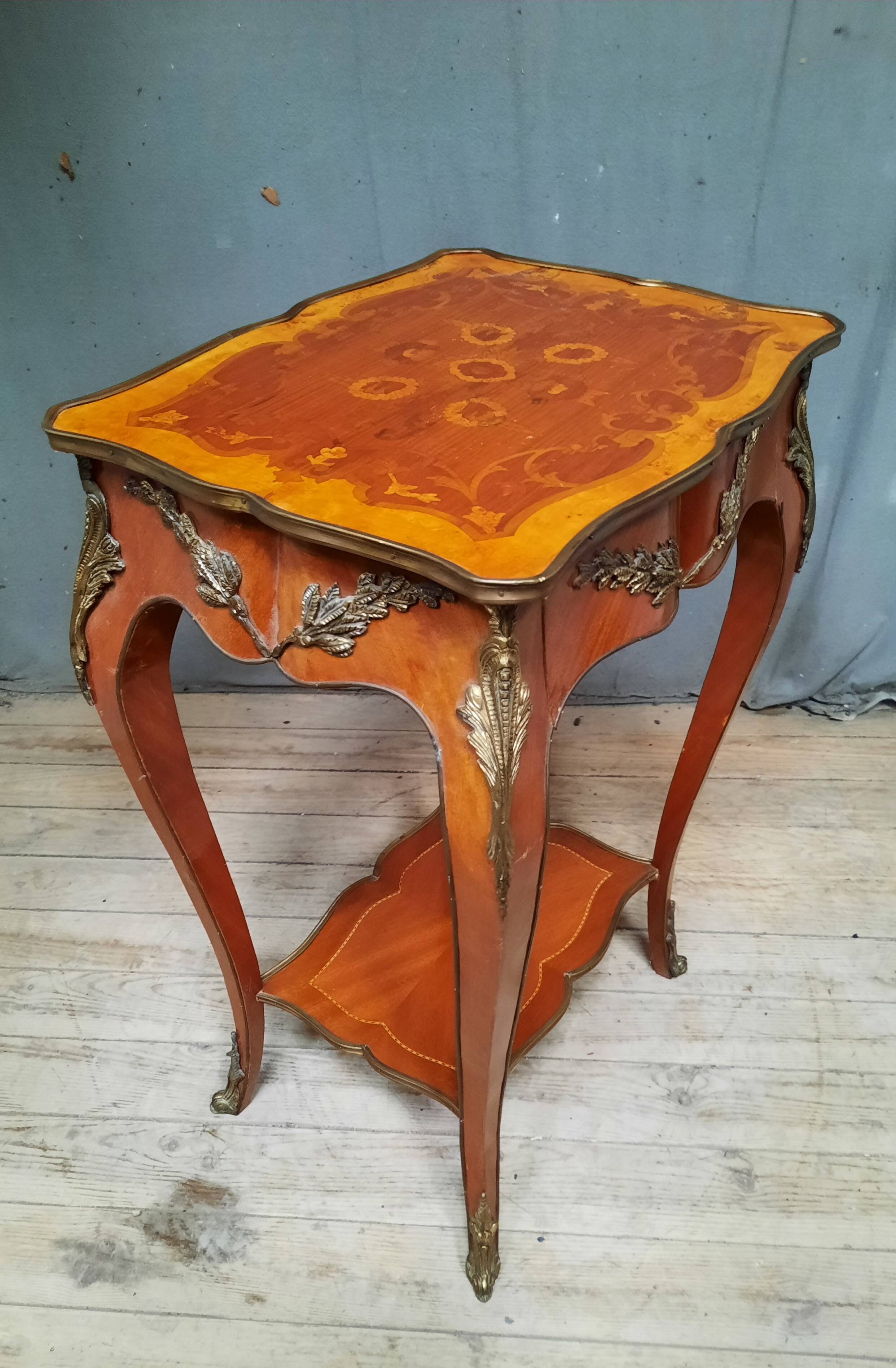 Louis XV style floral center table