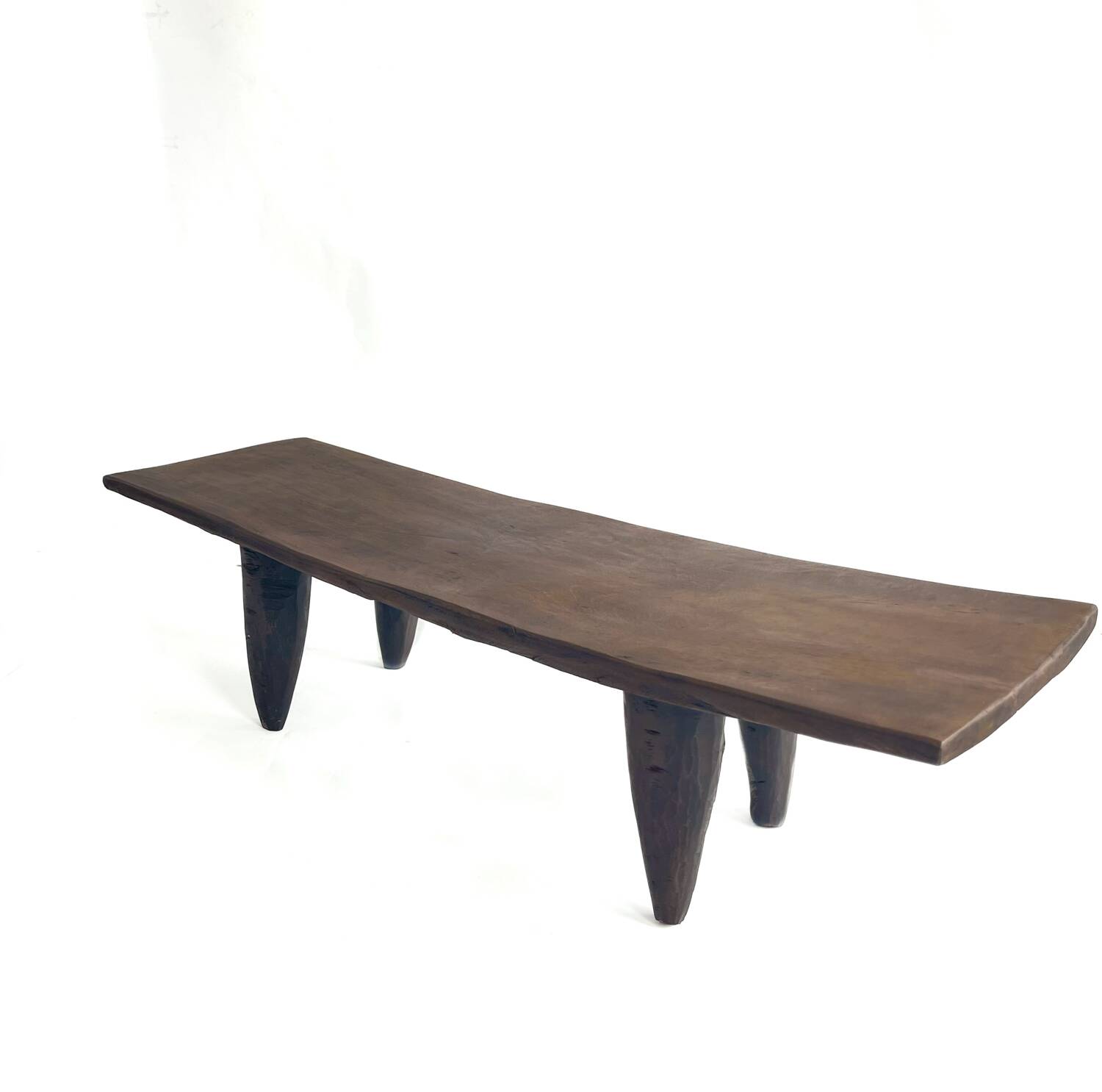 Senoufo vintage slim coffee table l: 110cm – handmade solid wood bench