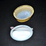 Portieux painted opaline glass hen candy box