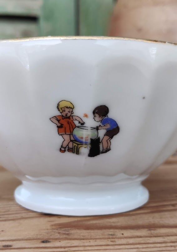 bowl with children's motifs