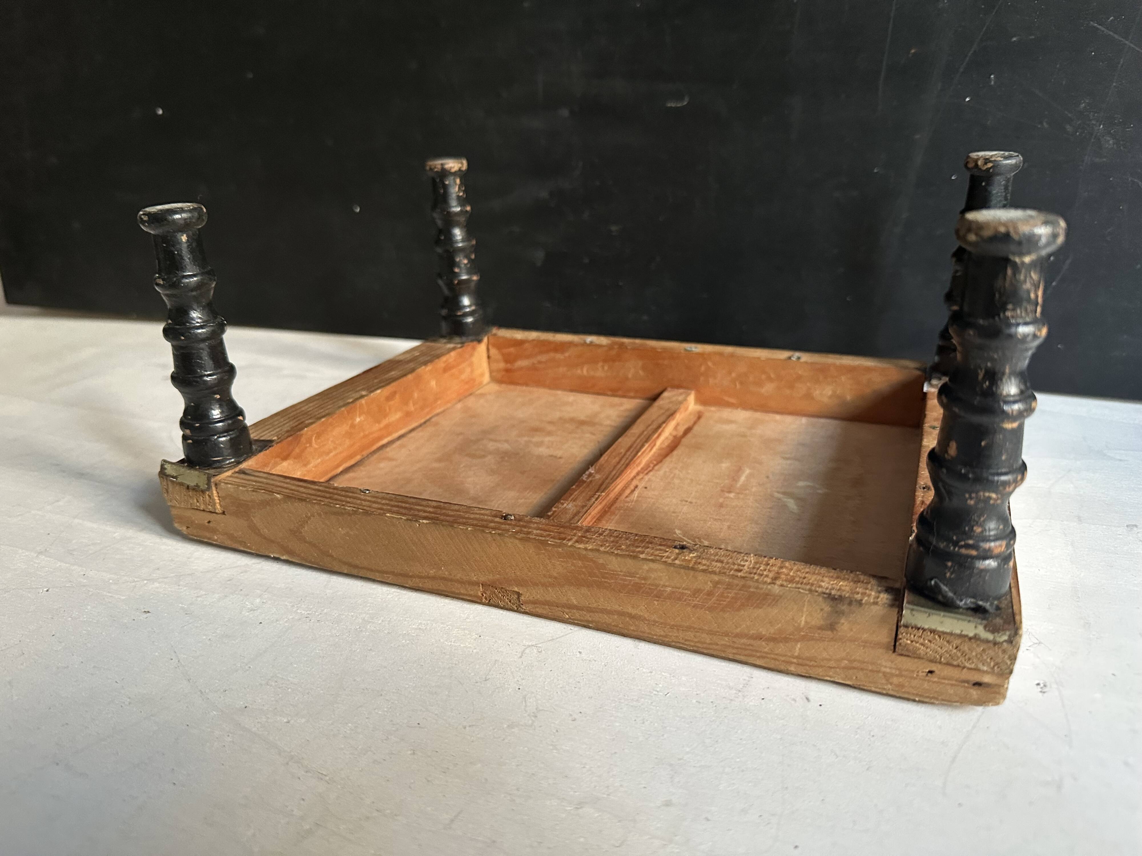 Napoleon III footrest in blackened wood, 19th century