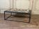 Coffee table, marble samples, custom metal base.