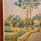 Old oil on panel andré poirson 1954 + vintage wood frame