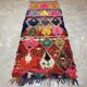 Multicolor carpet boucherouite fabric 115x286cm