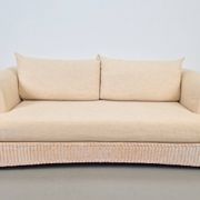 Modern Outdoor Wicker Linen Sofa by DFN SRL for Dolcefarniente Leda, Italy