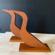 Vintage wood bird sculptures