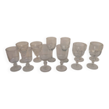 Set de 12 verres à pied anciens