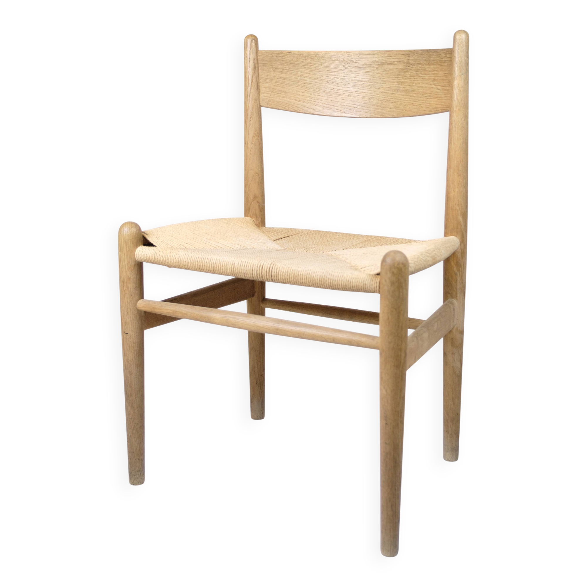 CH36 chair - model CH36 - oak and paper wicker - Hans J. Wegner - Carl Hansen & Son