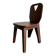 Brutalist retro chair in dark solid teak (several in stock!)