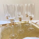 Glass champagne flutes