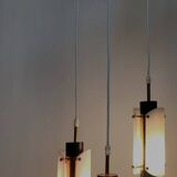 Suspension vintage scandinave en plexiglas et cuivre, probablement danoise
