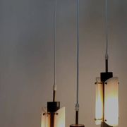 Vintage Scandinavian suspension in plexiglass and copper, probably Danish.