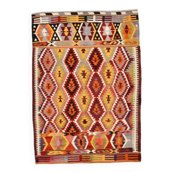 5x7 bold colorful kilim rug, 155x220cm