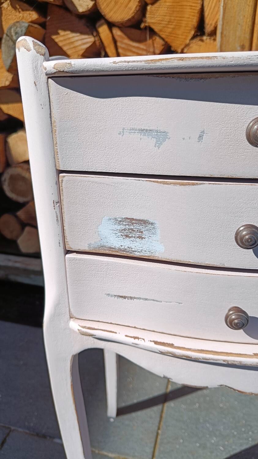 Petite commode/ chevet vintage patinée