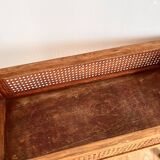 Wood and cane planter