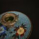 Napoleon III hand candle holder in cloisonné bronze, late 19th century