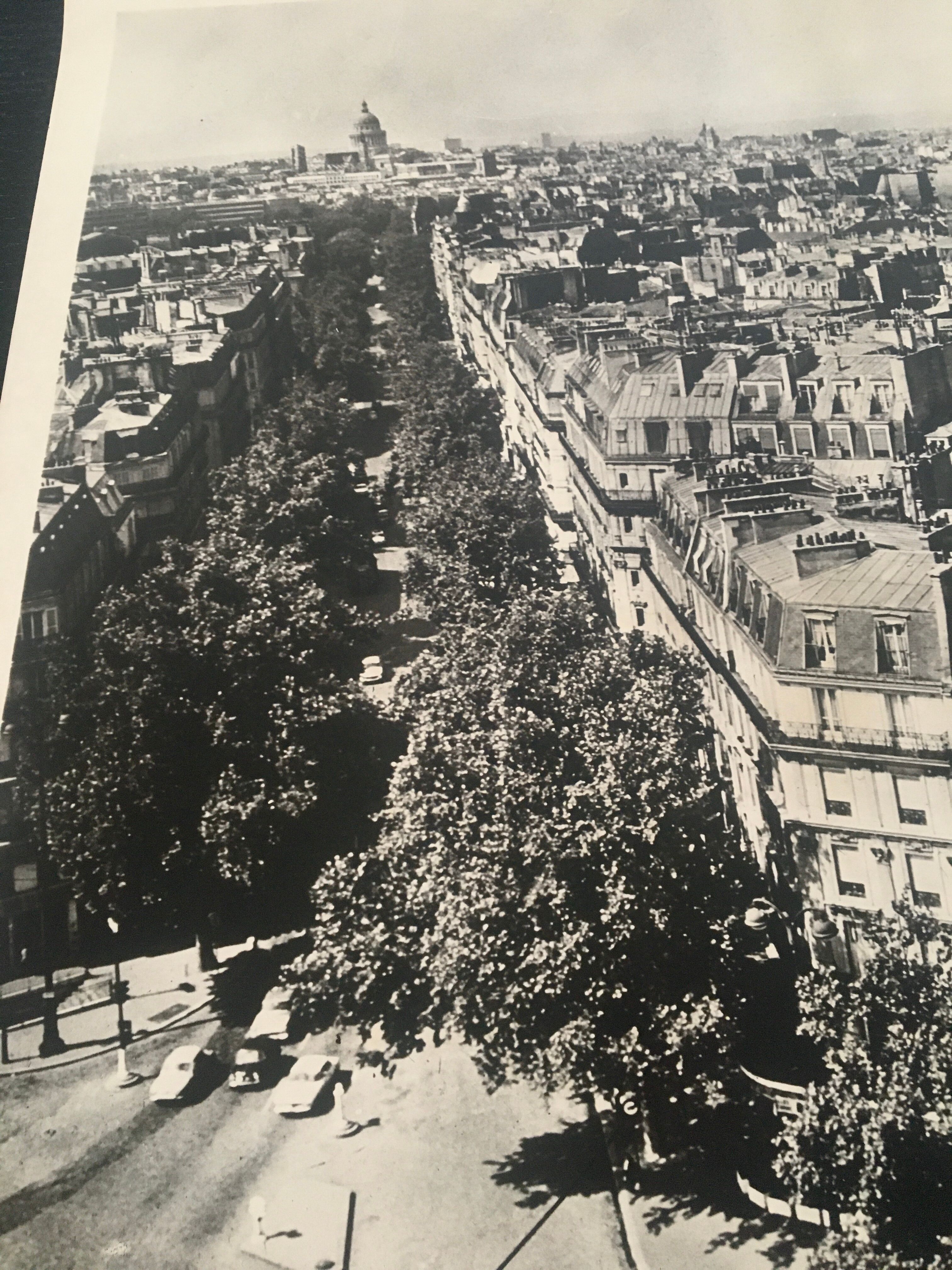 Aerial photo of Paris, 50s