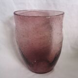 Handmade bubble glass vase