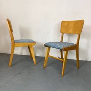 Chaises de salle à manger en hêtre modernistes du milieu du siècle, années 1950, lot de 2