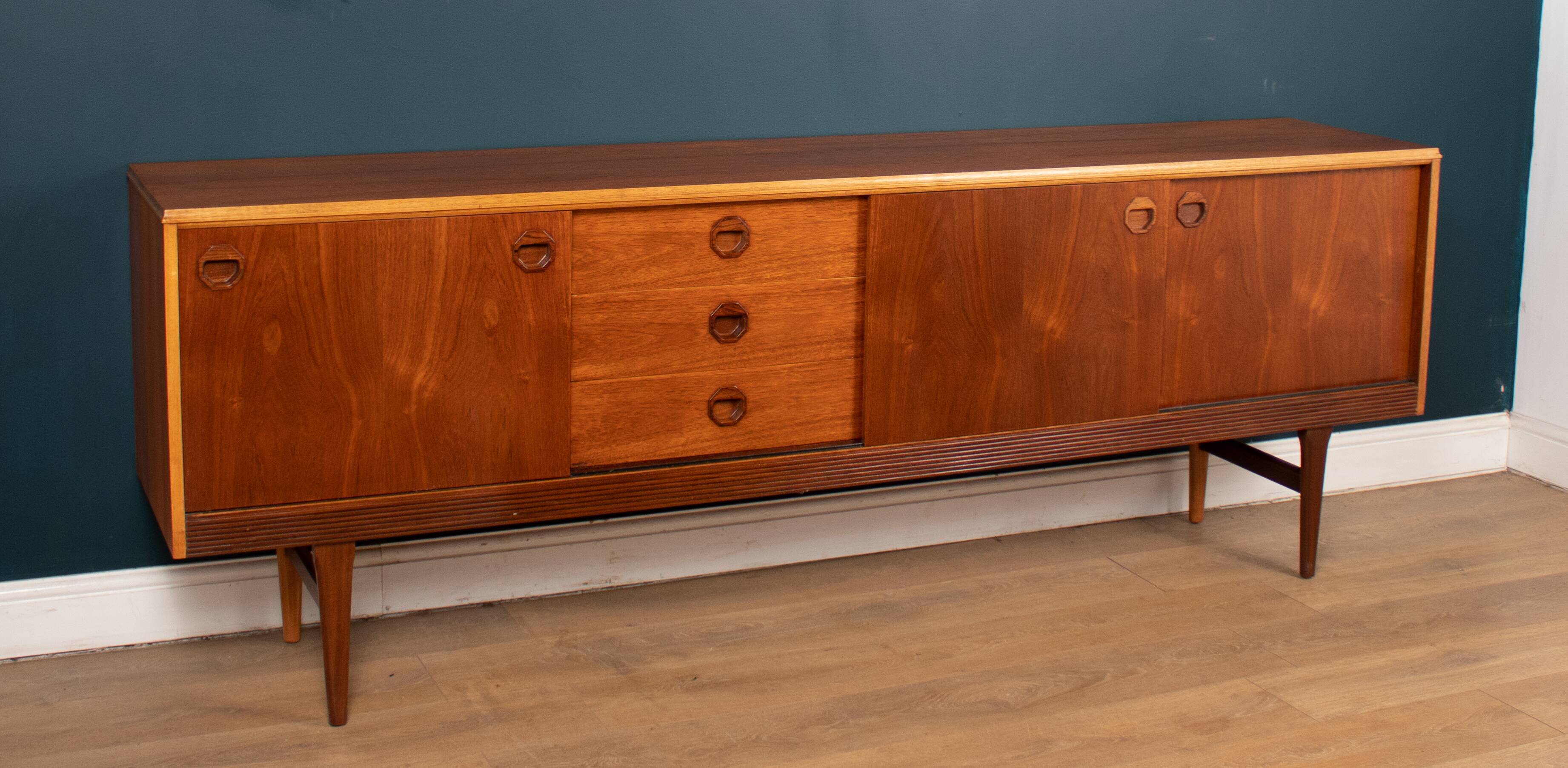 Retro 1960s long teak sideboard by elliots of newbury eon