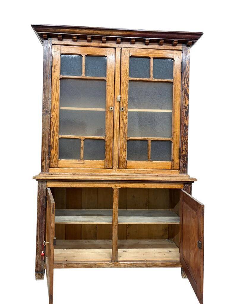 Vintage wooden display cabinet / wardrobe