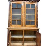 Vintage wooden display cabinet / wardrobe
