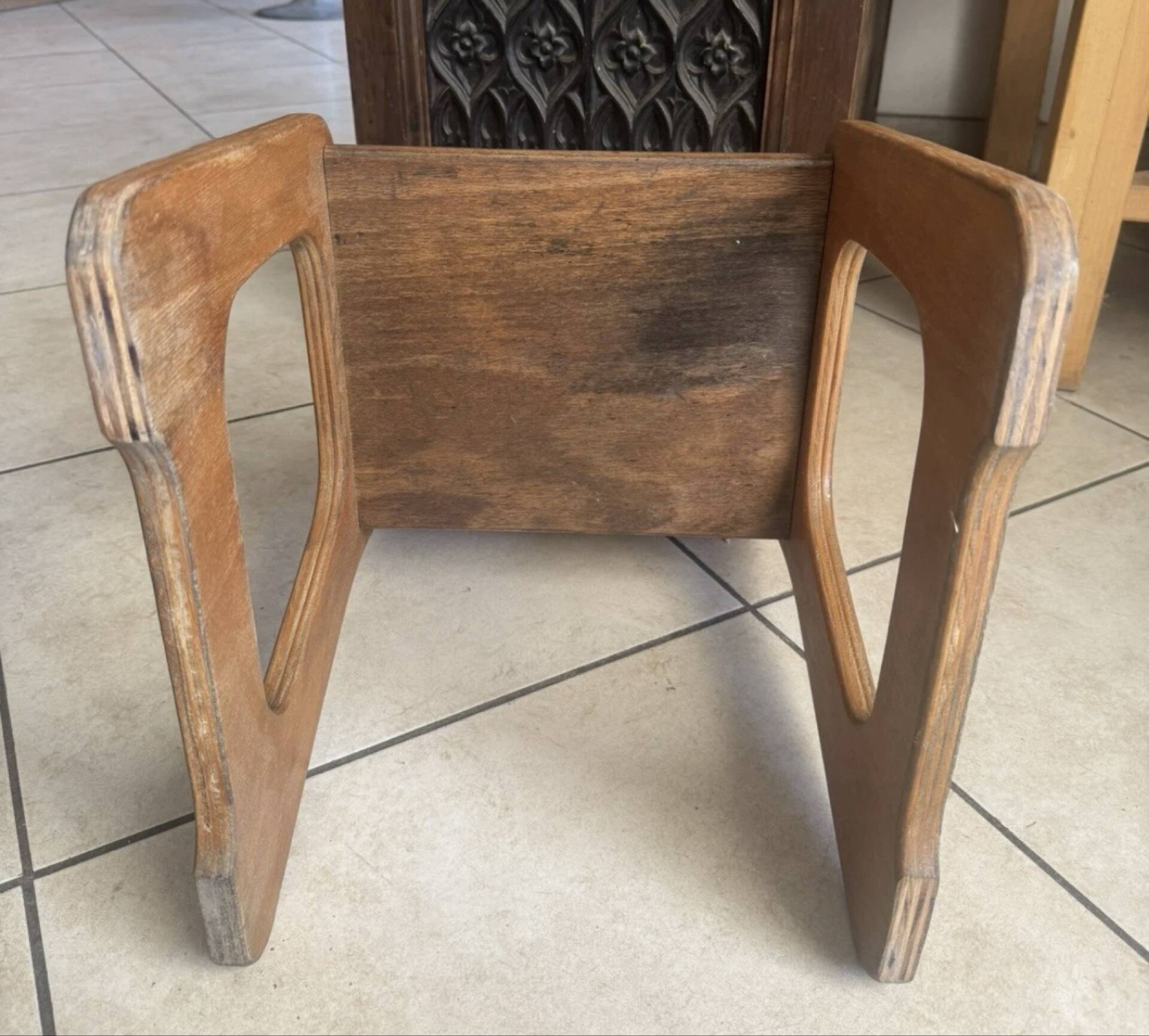 Vintage wooden children's sled chair – 60s/70s design furniture