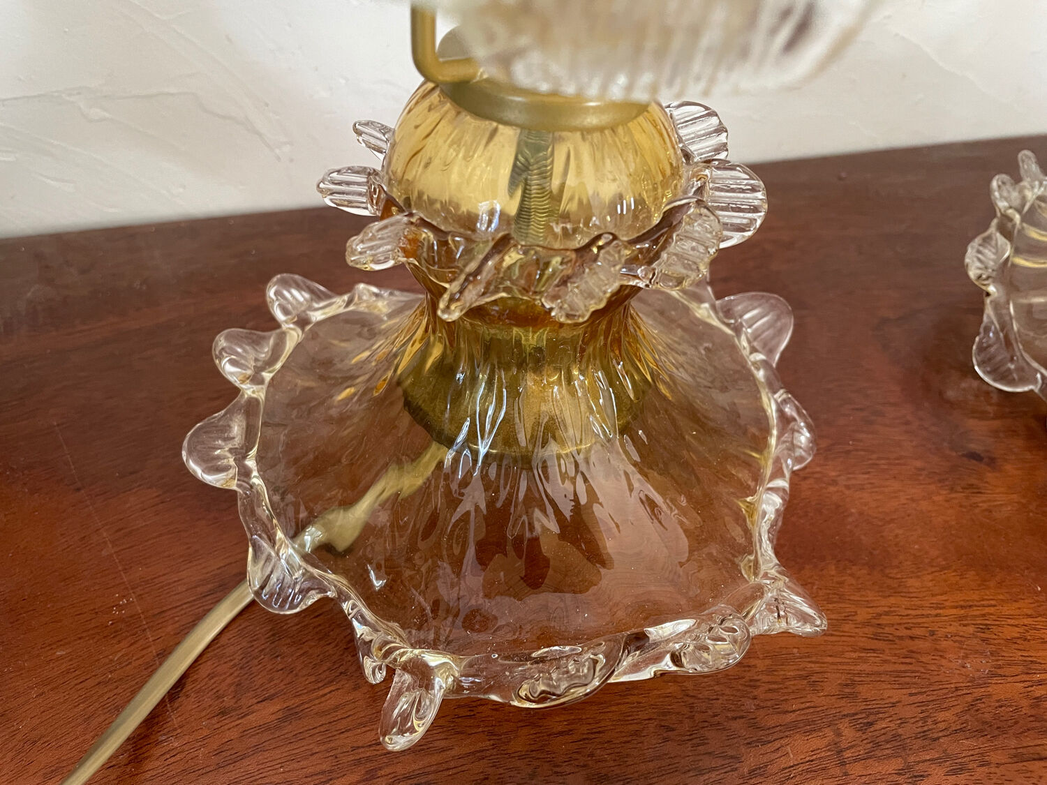 Pair of Murano glass lamps