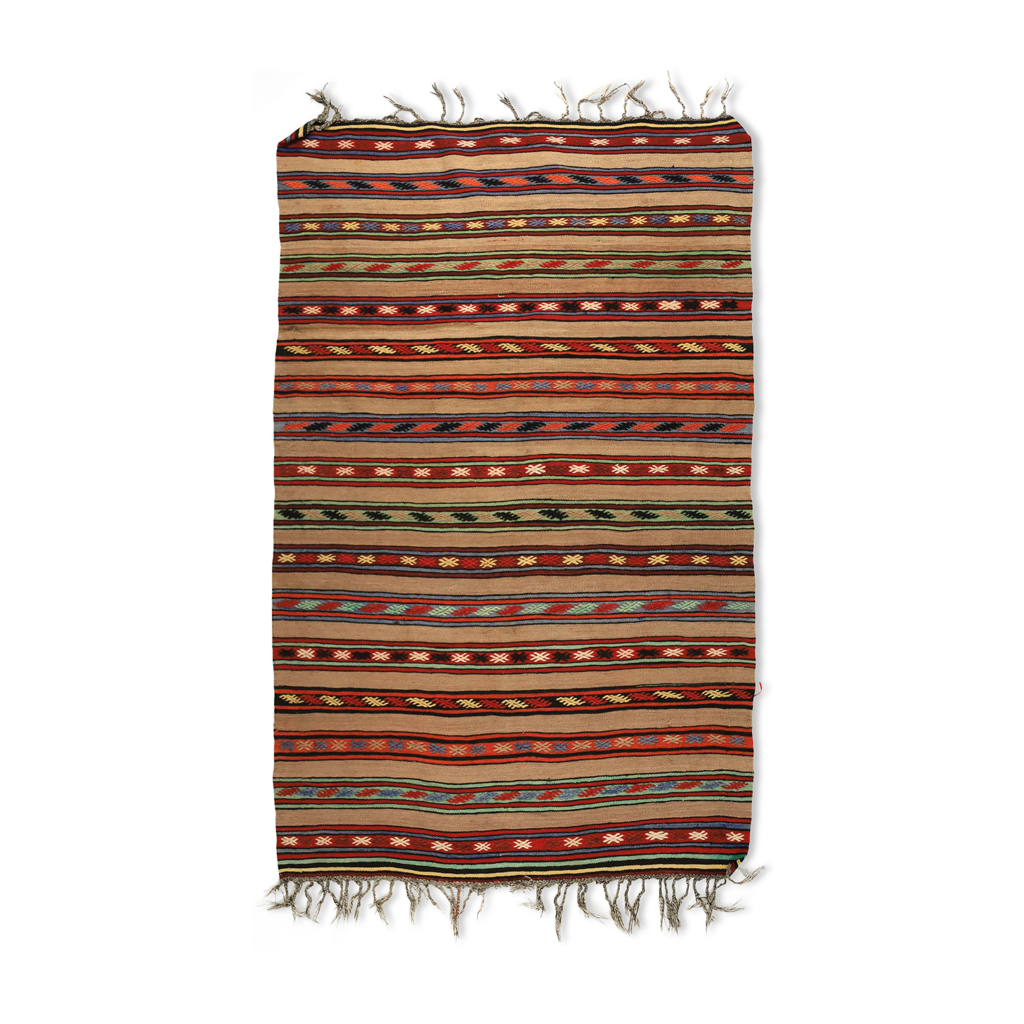 Anatolian handmade kilim rug 241 cm x 146 cm