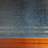Chesterfield desk inlaid in blue leather