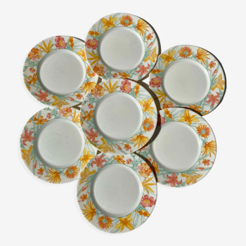 Tropical Arcopal dessert plates