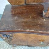 Art deco bedside table, black marble