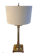 large 1970s luxury solid brass living room lamp with new linen shade 68x35