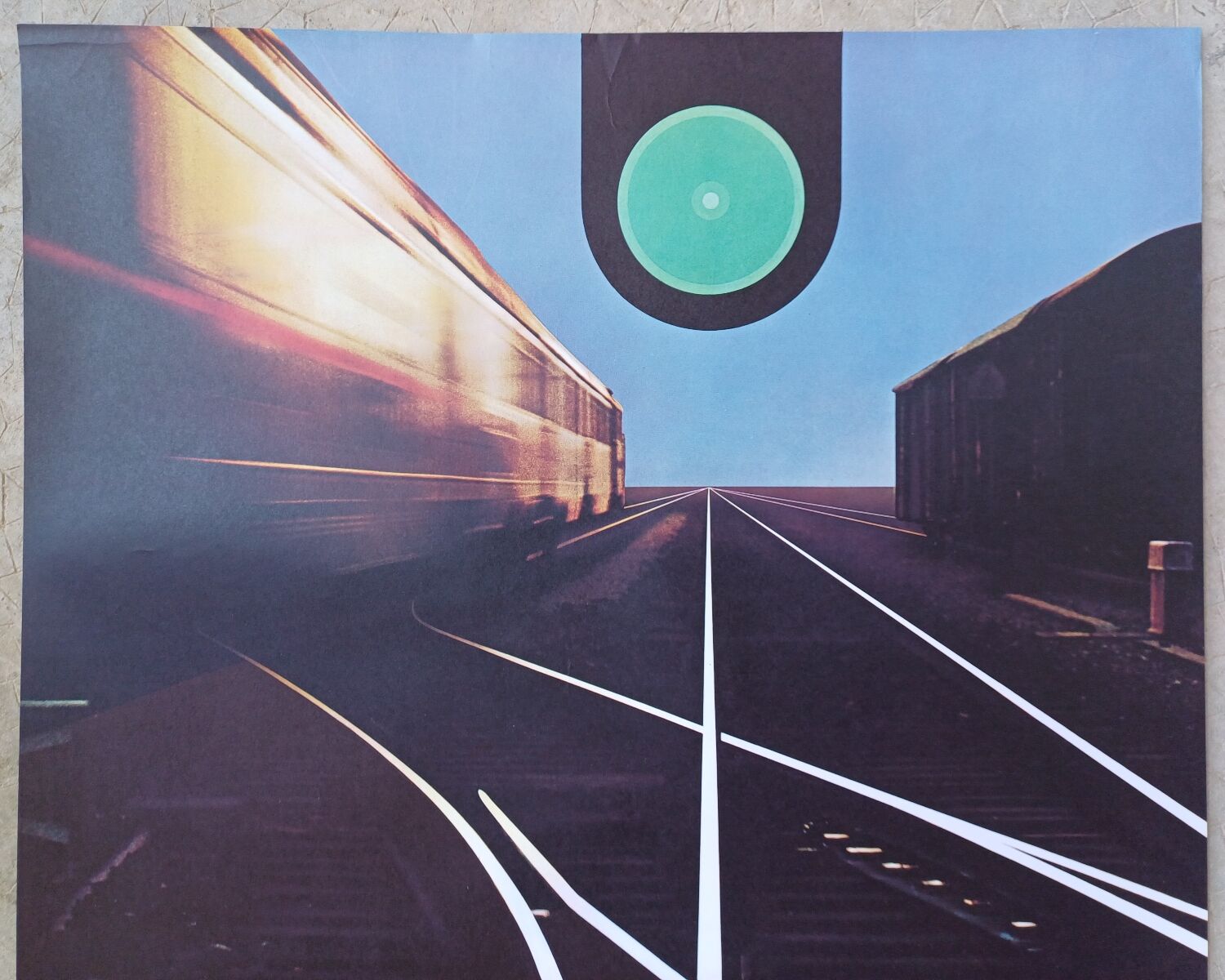 Old poster With the train - free track - CFF 1968