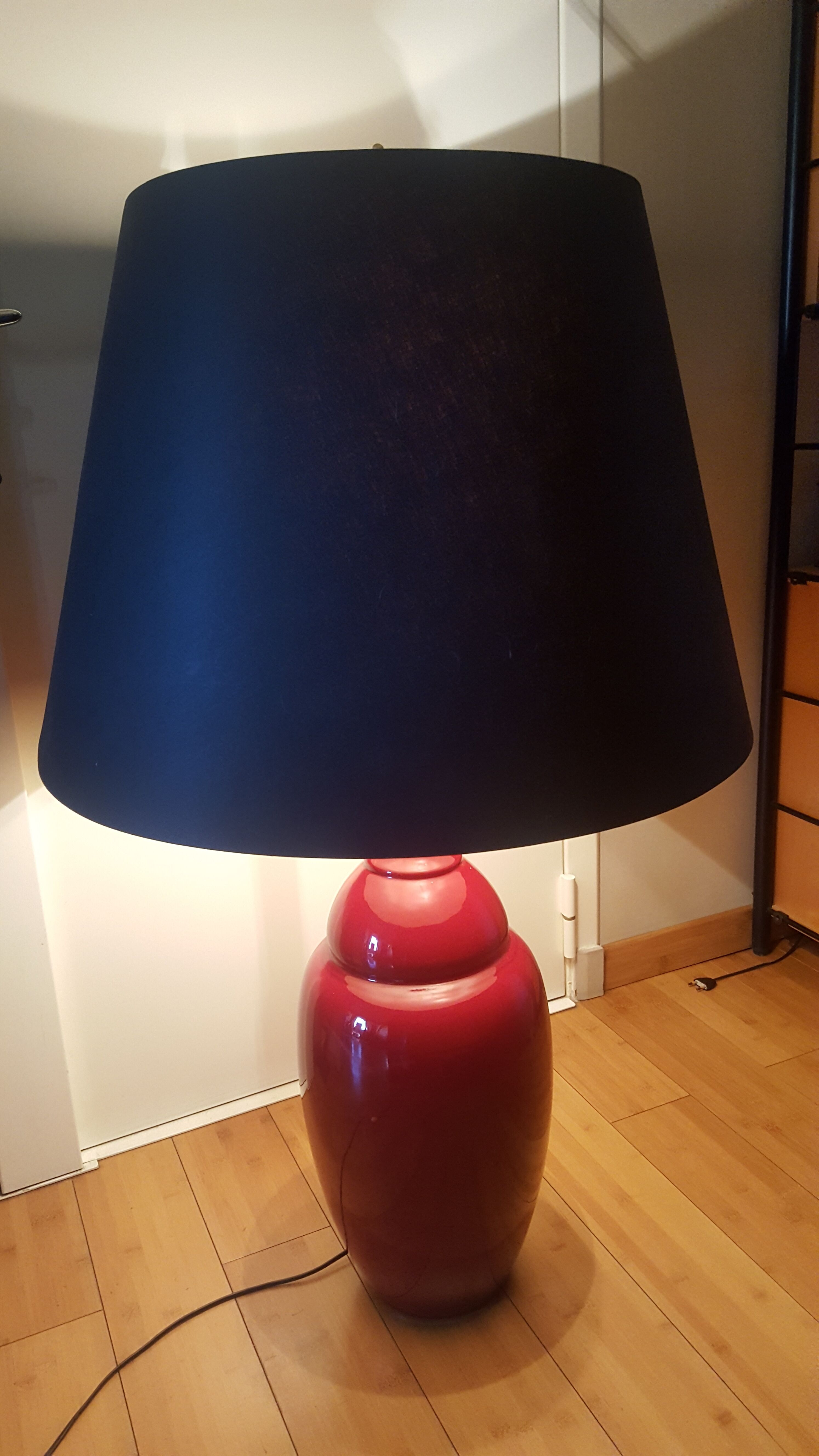 Lampadaire en céramique avec abat jour , Jacques Molin