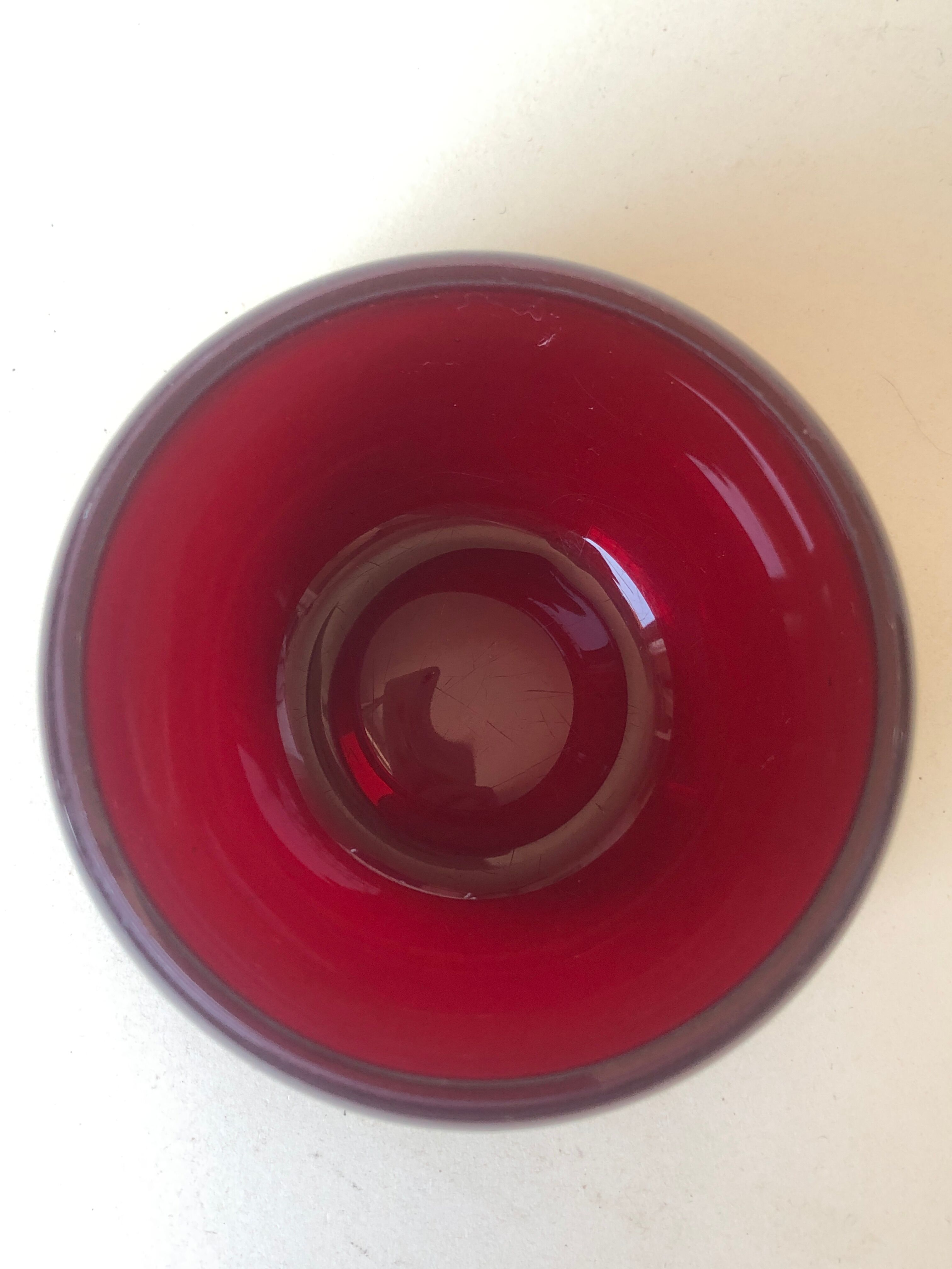 Set of candy apple and pear, metal and glass