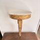 Console Demi Lune Gold Wood White Carrara Marble Louis XVI Classic Style