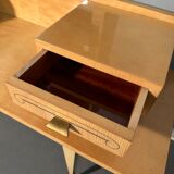Vintage dressing table 1950 / 1960 with folding and removable mirror: convertible into an office