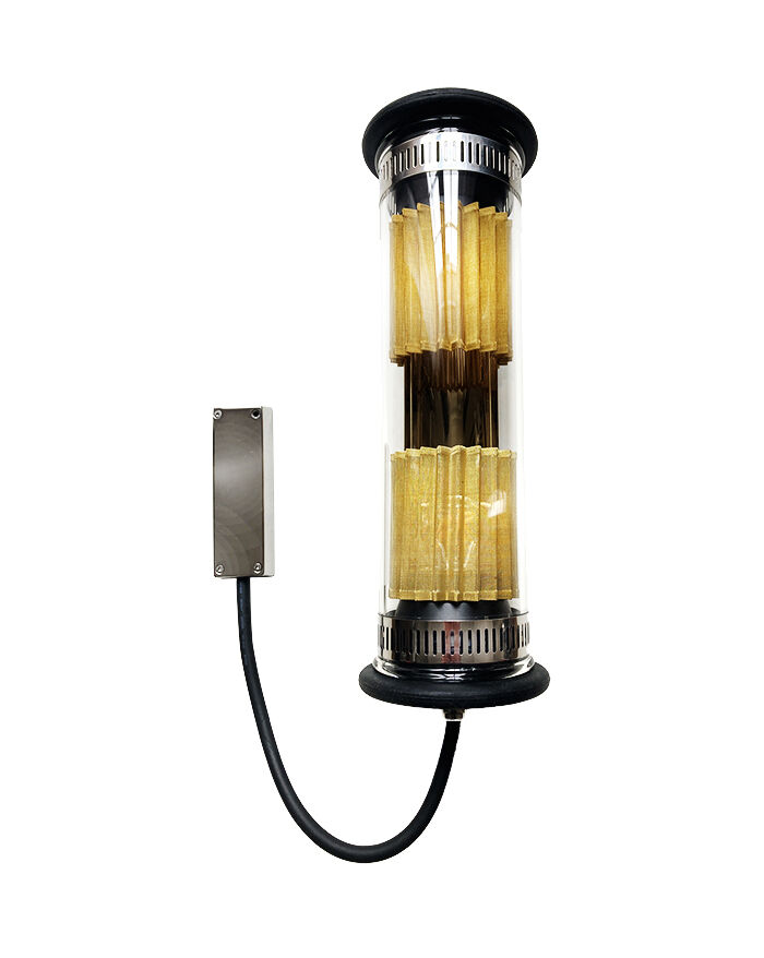 Wall lamp in the tube 100-350 glass metal / l 37 cm - dcw éditions